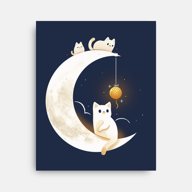 Kitten Moon-None-Stretched-Canvas-Vallina84