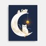Kitten Moon-None-Stretched-Canvas-Vallina84