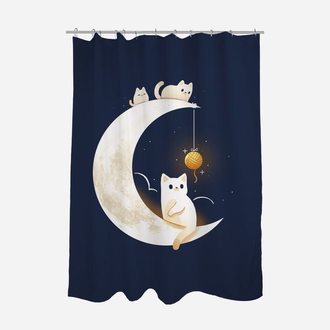 Kitten Moon-None-Polyester-Shower Curtain-Vallina84