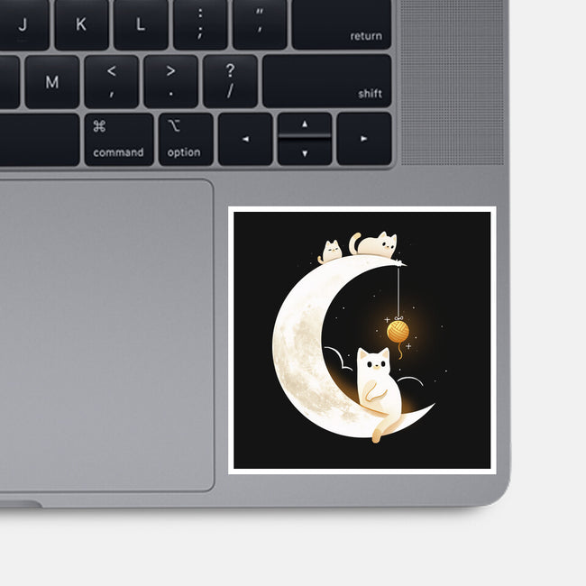 Kitten Moon-None-Glossy-Sticker-Vallina84