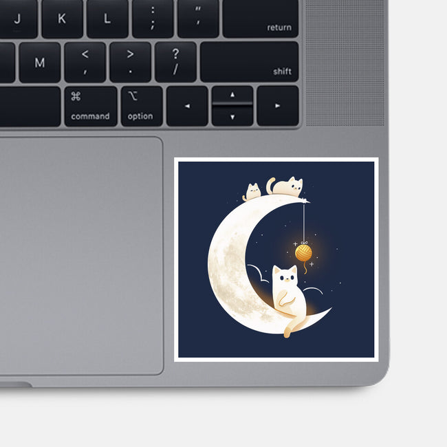 Kitten Moon-None-Glossy-Sticker-Vallina84