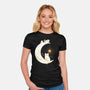 Kitten Moon-Womens-Fitted-Tee-Vallina84