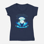 Experiment Moon Sea-Womens-V-Neck-Tee-Vallina84