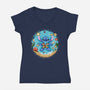 Ohana Means Vacation-Womens-V-Neck-Tee-JamesQJO