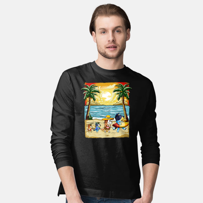 Paw-sitive Vibes Only-Mens-Long Sleeved-Tee-JamesQJO