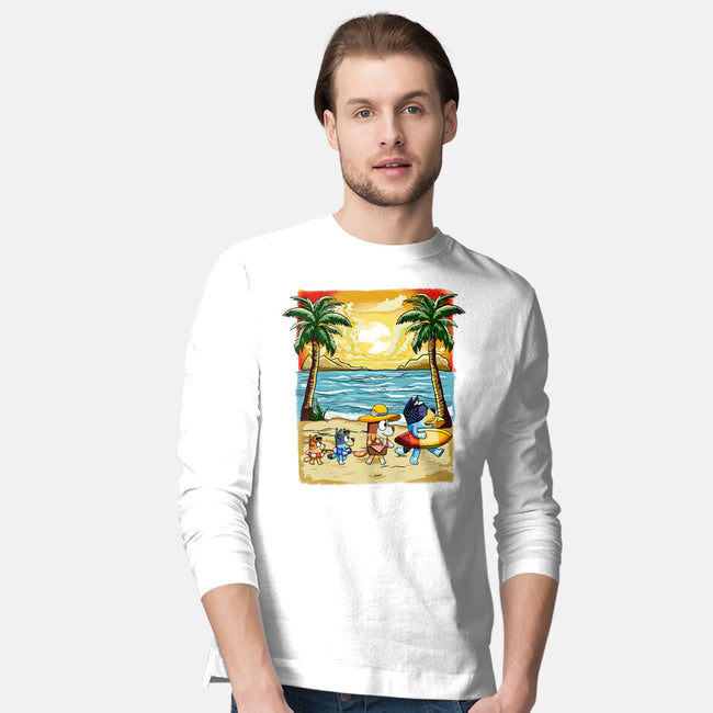 Paw-sitive Vibes Only-Mens-Long Sleeved-Tee-JamesQJO