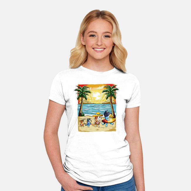 Paw-sitive Vibes Only-Womens-Fitted-Tee-JamesQJO