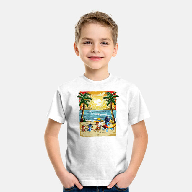 Paw-sitive Vibes Only-Youth-Basic-Tee-JamesQJO