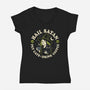 Pet Cats Drink Coffee-Womens-V-Neck-Tee-Nemons