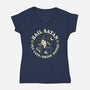 Pet Cats Drink Coffee-Womens-V-Neck-Tee-Nemons