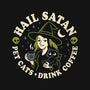 Pet Cats Drink Coffee-None-Glossy-Sticker-Nemons