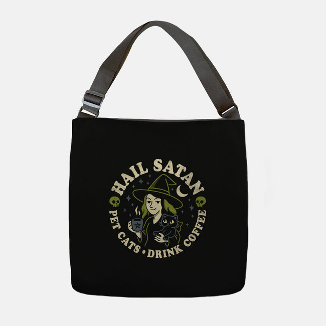 Pet Cats Drink Coffee-None-Adjustable Tote-Bag-Nemons