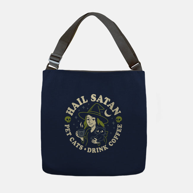 Pet Cats Drink Coffee-None-Adjustable Tote-Bag-Nemons