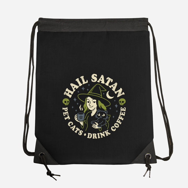 Pet Cats Drink Coffee-None-Drawstring-Bag-Nemons