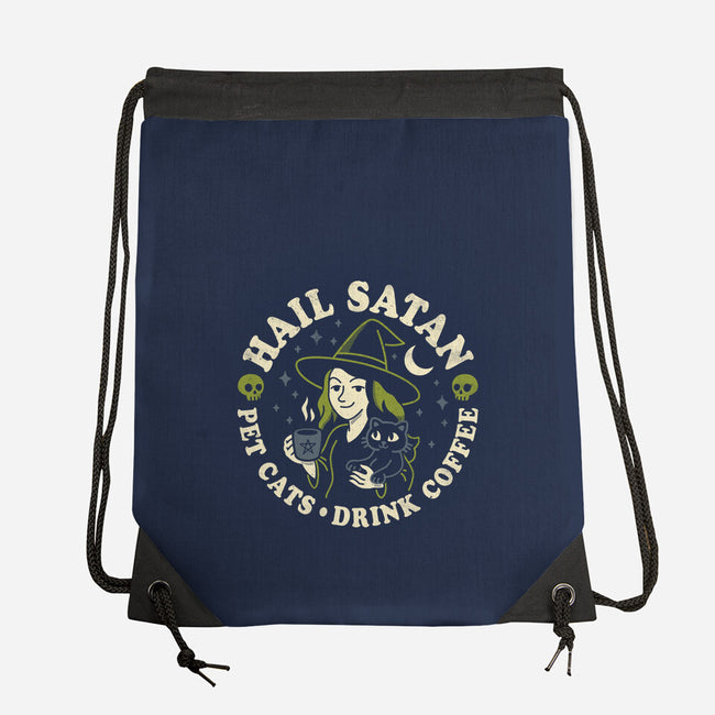 Pet Cats Drink Coffee-None-Drawstring-Bag-Nemons