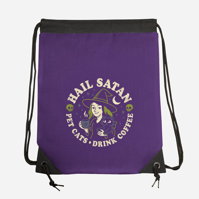 Pet Cats Drink Coffee-None-Drawstring-Bag-Nemons