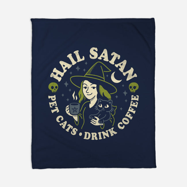 Pet Cats Drink Coffee-None-Fleece-Blanket-Nemons