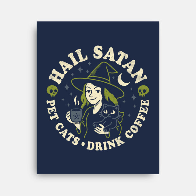 Pet Cats Drink Coffee-None-Stretched-Canvas-Nemons
