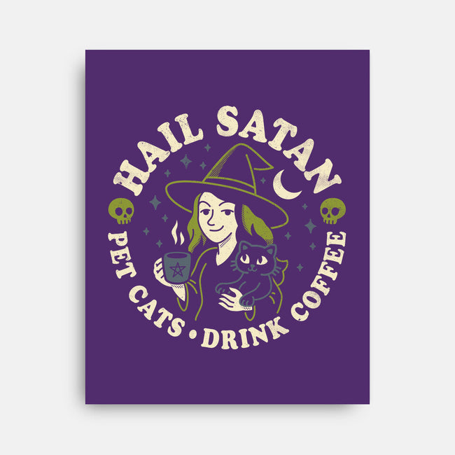 Pet Cats Drink Coffee-None-Stretched-Canvas-Nemons
