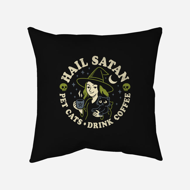 Pet Cats Drink Coffee-None-Removable Cover w Insert-Throw Pillow-Nemons