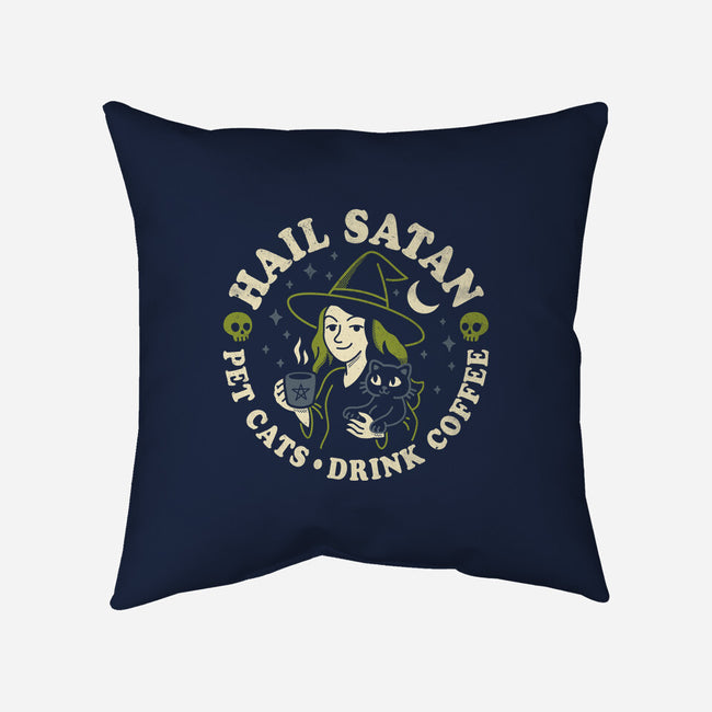 Pet Cats Drink Coffee-None-Removable Cover w Insert-Throw Pillow-Nemons