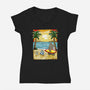 Summer With My Neighbor-Womens-V-Neck-Tee-JamesQJO