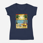 Summer With My Neighbor-Womens-V-Neck-Tee-JamesQJO
