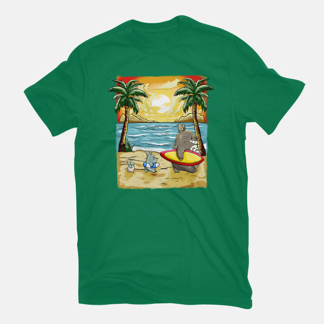 Summer With My Neighbor-Womens-Fitted-Tee-JamesQJO