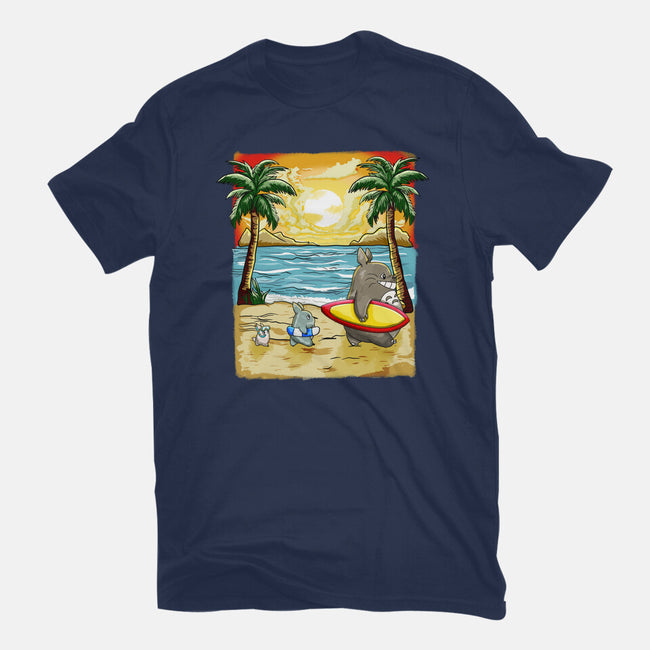 Summer With My Neighbor-Womens-Fitted-Tee-JamesQJO