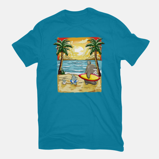 Summer With My Neighbor-Womens-Fitted-Tee-JamesQJO