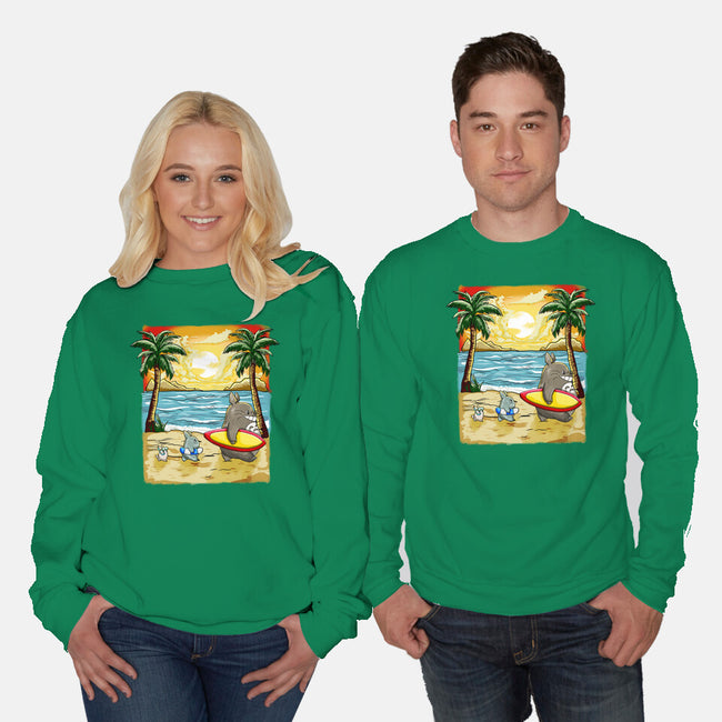 Summer With My Neighbor-Unisex-Crew Neck-Sweatshirt-JamesQJO