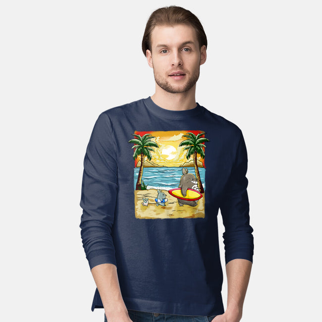 Summer With My Neighbor-Mens-Long Sleeved-Tee-JamesQJO