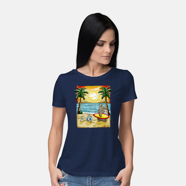 Summer With My Neighbor-Womens-Basic-Tee-JamesQJO
