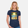 Summer With My Neighbor-Womens-Fitted-Tee-JamesQJO