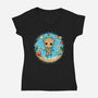 I Am Aloha Groot-Womens-V-Neck-Tee-JamesQJO