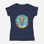 I Am Aloha Groot-Womens-V-Neck-Tee-JamesQJO