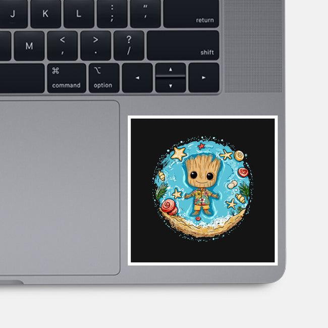 I Am Aloha Groot-None-Glossy-Sticker-JamesQJO