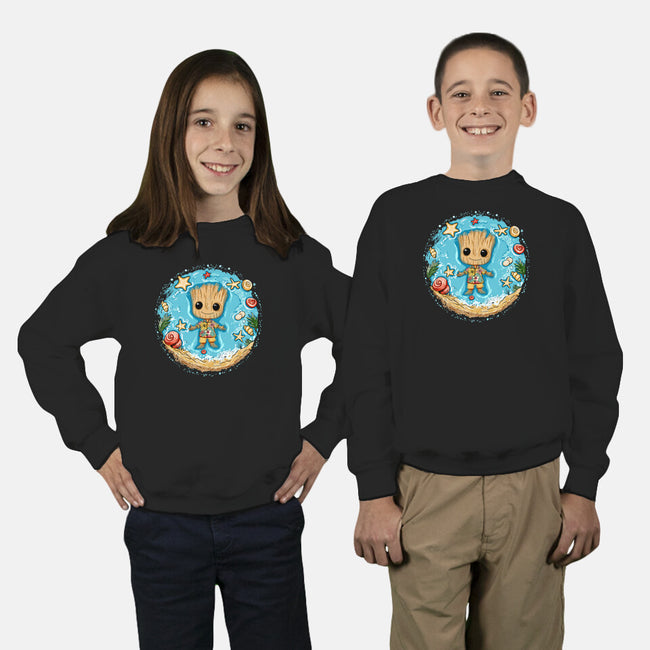 I Am Aloha Groot-Youth-Crew Neck-Sweatshirt-JamesQJO