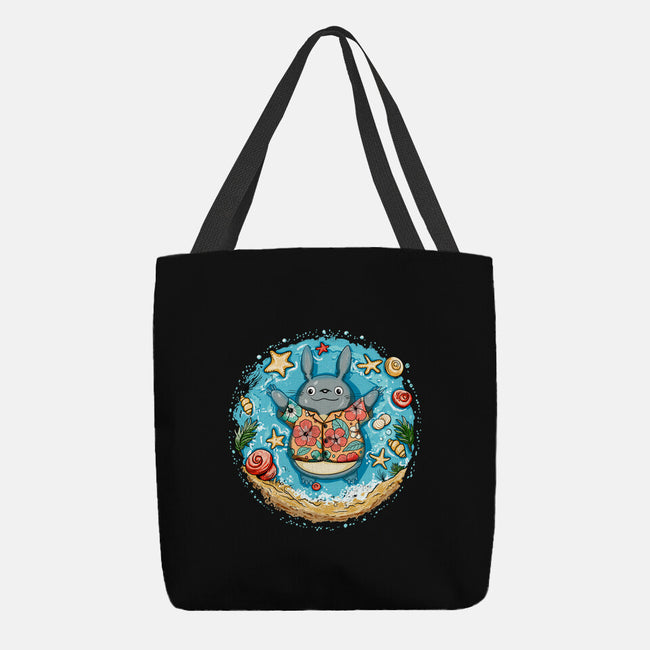 Aloha Totoro-None-Basic Tote-Bag-JamesQJO
