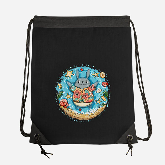 Aloha Totoro-None-Drawstring-Bag-JamesQJO