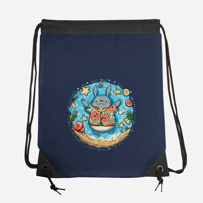 Aloha Totoro-None-Drawstring-Bag-JamesQJO