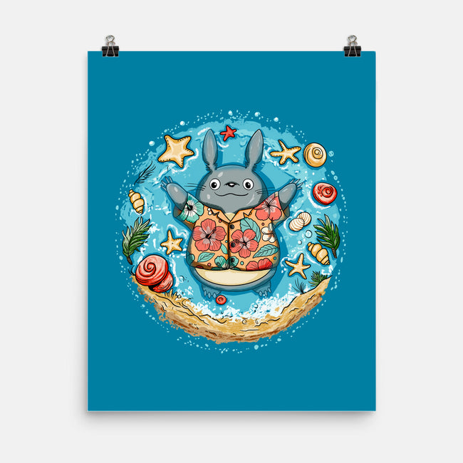 Aloha Totoro-None-Matte-Poster-JamesQJO