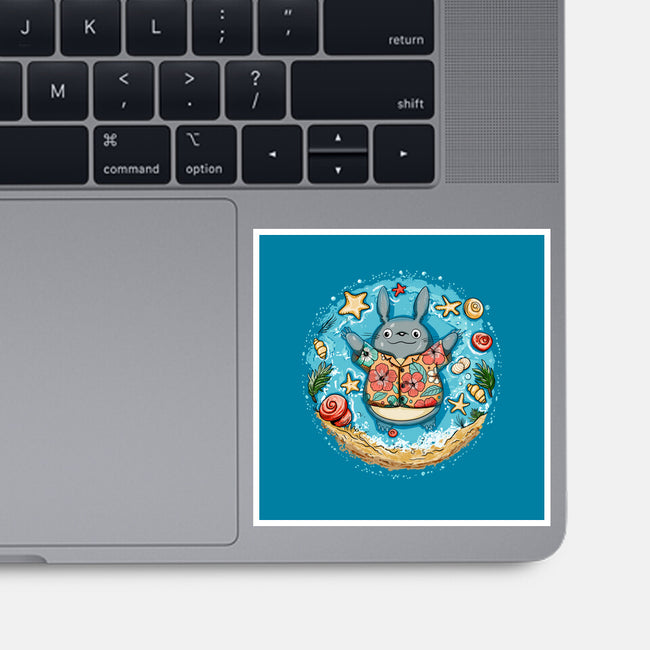 Aloha Totoro-None-Glossy-Sticker-JamesQJO