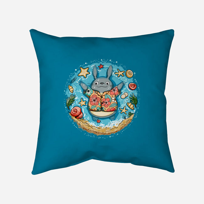 Aloha Totoro-None-Removable Cover w Insert-Throw Pillow-JamesQJO