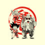 Kame School Sumi-e-None-Fleece-Blanket-DrMonekers
