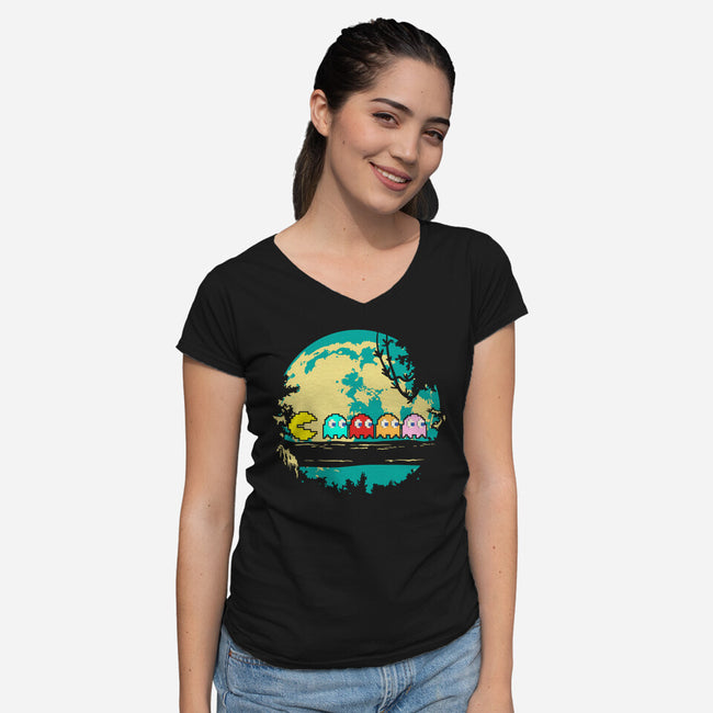 Pac Moonlight-Womens-V-Neck-Tee-turborat14