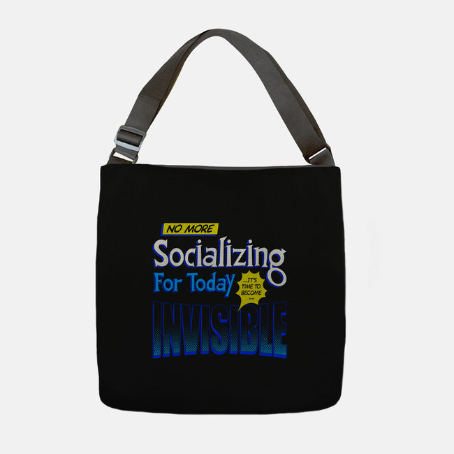 No More Socializing-None-Adjustable Tote-Bag-Getsousa!