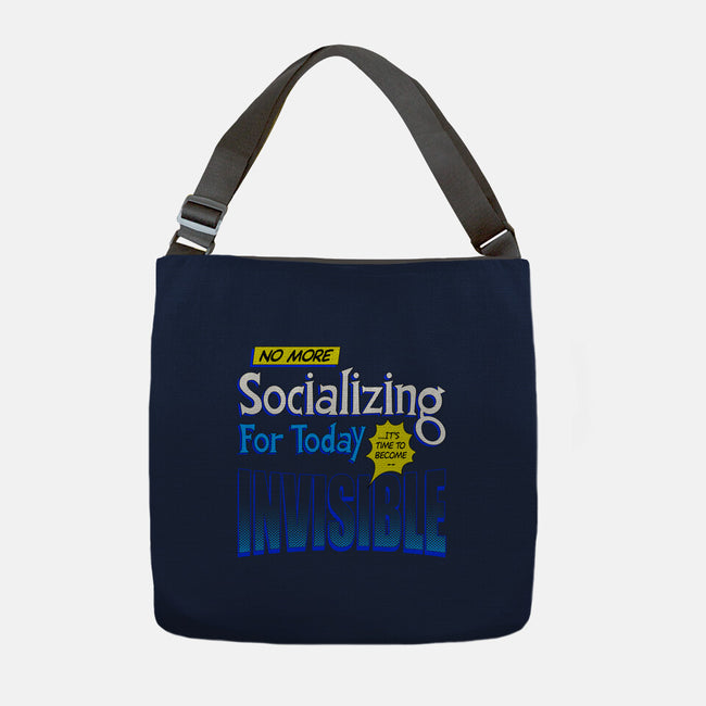 No More Socializing-None-Adjustable Tote-Bag-Getsousa!