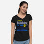 No More Socializing-Womens-V-Neck-Tee-Getsousa!