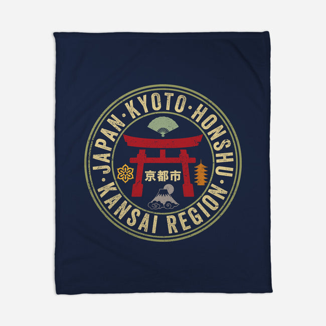 City Of Kyoto-None-Fleece-Blanket-DrMonekers